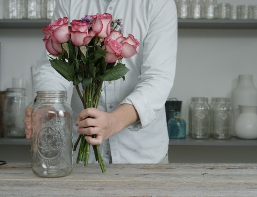 Putting Roses in Vase
