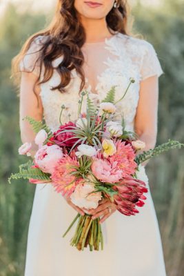 Bride With Pink Bouquet Bride With Pink Bouquet