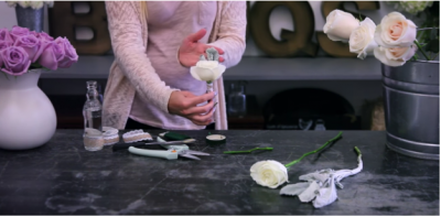 Lace Boutonniere Display