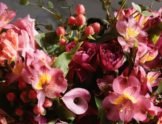 Unique mixed bouquet of flowers
