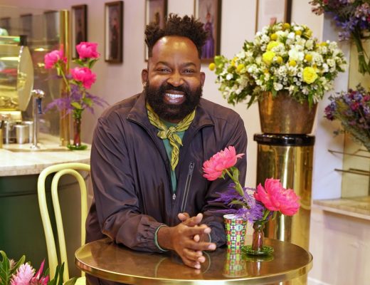 Florist Maurice Harris at Bloom and Plume coffee shop