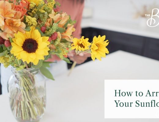 Sunflower arrangement by designer Kaylyn Hewitt