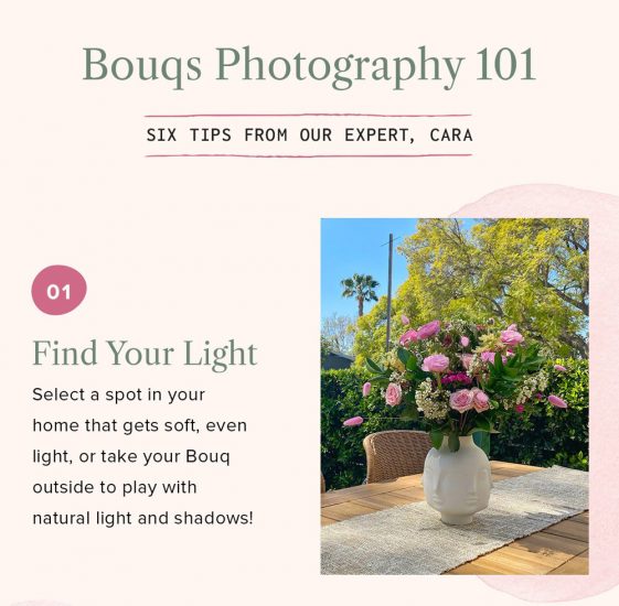 Step one for taking flower photos is find the best light source.