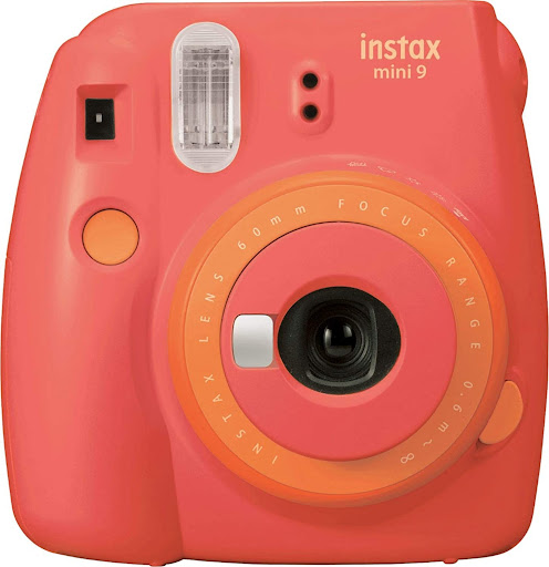 Orange Instax instant camera
