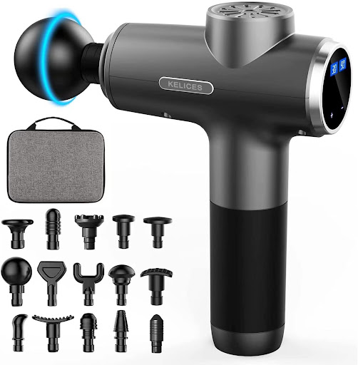 Massage gun with accessories