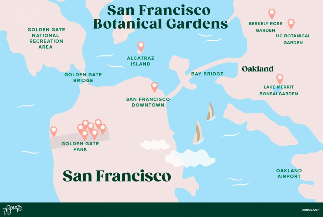 Map of San Francisco Botanical Gardens