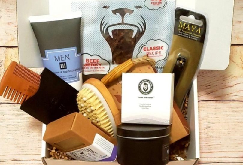 male grooming themed box 
