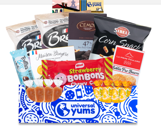 box of snacks from bonbons to chocolates
