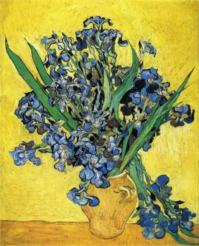 still-life-with-irises painting by van gogh